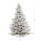 8ft. Pre-Lit Flocked Fraser Fir Artificial Christmas Tree with Warm White LED Lights